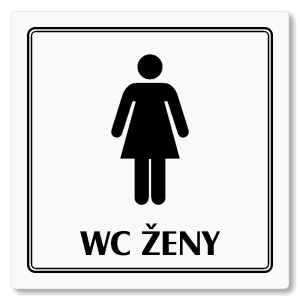 WC ženy, 148x148mm, bílá, Utah